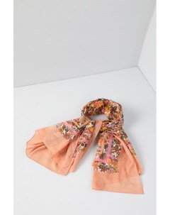 Хлопковый шарф с цветочным принтом Naf naf