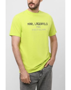 Хлопковая футболка с логотипом Karl lagerfeld