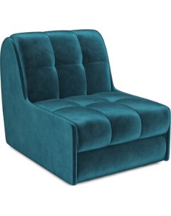 Кресло кровать Барон 2 бархат сине зеленый STAR VELVET 43 BLACK GREEN Mebel ars