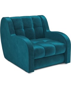 Кресло кровать Аккордеон Барон бархат сине зеленый STAR VELVET 43 BLACK GREEN Mebel ars