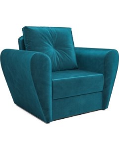 Кресло кровать Квартет бархат сине зеленый STAR VELVET 43 BLACK GREEN Mebel ars