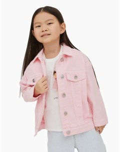 Розовый джинсовый жакет куртка oversize для девочки Gloria jeans