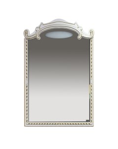 Зеркало Элис 80 с подсветкой белый патина золото Misty