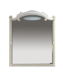 Зеркало Элис 100 с подсветкой белый патина золото Misty