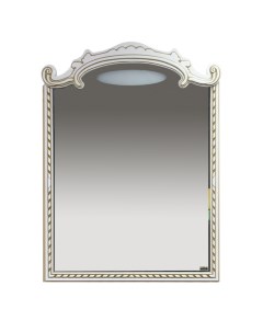 Зеркало Элис 90 с подсветкой белый патина золото Misty