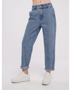 Укороченные джинсы багги с высокой талией Твое