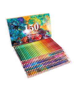 Набор карандашей акварельных 150 цв., деревянные, заточенные, в пластиковом чемодане на кн Brutfuner
