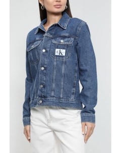 Джинсовая куртка с нашивками Calvin klein jeans