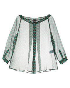 Aspesi прозрачная блузка с рисунком Aspesi