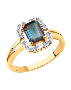 Кольцо из золота с бриллиантами и александритом Sokolov diamonds