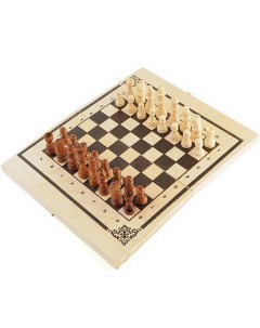 Шахматы походные лакированные 25x14 5x3 5 см Nobrand