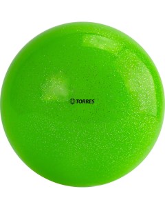 Мяч для художественной гимнастики d15см ПВХ AGP 15 05 зеленый с блестками Torres
