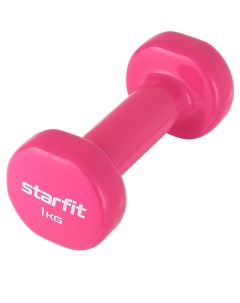 Гантель виниловая 1 кг DB 101 розовый Starfit
