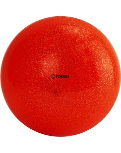 Мяч для художественной гимнастики d19см ПВХ AGP 19 06 оранжевый с блестками Torres