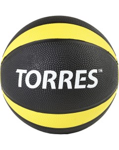 Медбол 1 кг AL00221 черно желто белый Torres