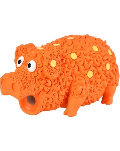 Игрушка для собак Поросенок с пищалкой латекс 17 см Оранжевый Foxie