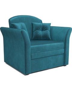 Кресло кровать Малютка 2 бархат сине зеленый STAR VELVET 43 BLACK GREEN Mebel ars