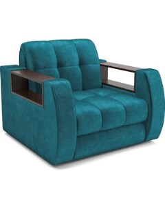 Кресло кровать Барон 3 бархат сине зеленый STAR VELVET 43 BLACK GREEN Mebel ars