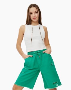 Зелёные шорты Easy Fit для девочки Gloria jeans