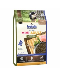 Сухой корм Mini Adult для взрослых собак мелких пород на основе мяса птицы и просо Bosch