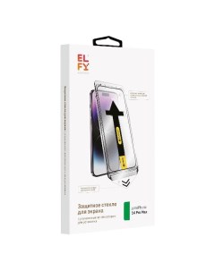 Защитное стекло ELFY с аппликатором от пыли для iPhone 14 Pro Max с аппликатором от пыли для iPhone  Elfy