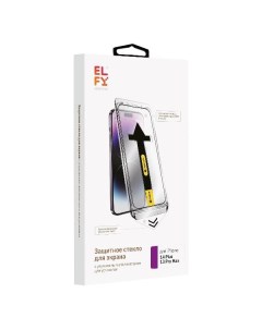 Защитное стекло ELFY с аппликатором от пыли для iPhone 14 Plus 13 Pro Max с аппликатором от пыли для Elfy
