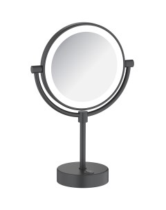 Косметическое зеркало Saona 13276 03 с увеличением с подсветкой Черное Timo