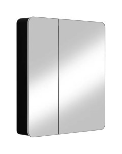 Зеркальный шкаф Eltoro black LED 76 МВК114 с подсветкой Черный Континент