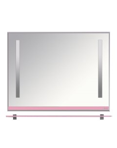 Зеркало Джулия 105 с полочкой розовый Misty