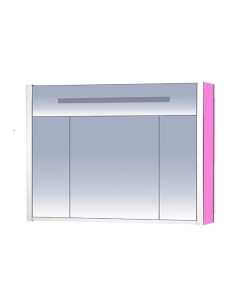 Зеркало шкаф Джулия 105 розовый Misty