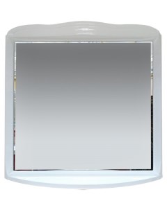 Зеркало Дайна 100 с подсветкой белая эмаль Misty
