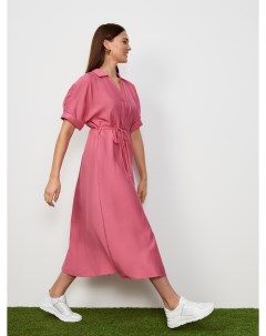 Платье миди розовое из вискозы Lalis