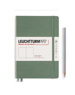 Записная книжка нелинованная Leuchtturm A5 251 стр твёрдая обложка оливковый Leuchtturm1917