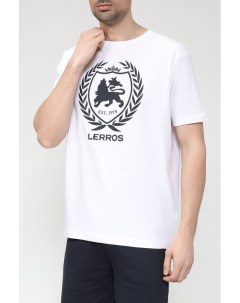 Хлопковая футболка с принтом Lerros