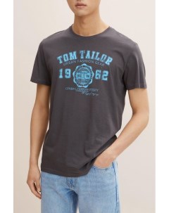Хлопковая футболка с принтом Tom tailor