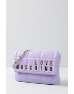 Стеганая сумка кросс боди с цепочкой Love moschino