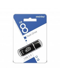 Флешка SmartBuy Glossy SB8GBGS K 8Gb Черная Smartbuy