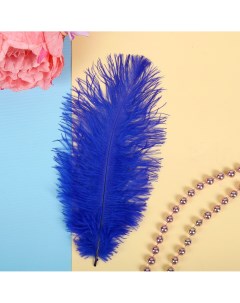 Перо для декора размер 20 24 см цвет синий Nobrand
