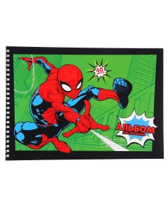 Альбом для рисования на гребне а4 40 листов человек паук Marvel
