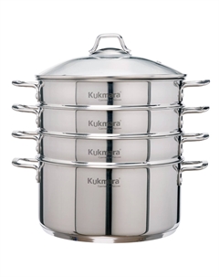 Мантоварка 6,0л стеклянная крышка 3 секции Kukmara