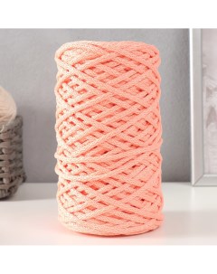 Шнур для вязания 100 полиэфир ширина 5 мм 100м розовый Nobrand