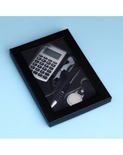 Набор подарочный 4в1 ручка калькулятор брелок штопор с открывалкой Nobrand
