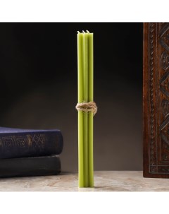 Свечи ритуальные 15 см 5 штук зеленые Nobrand