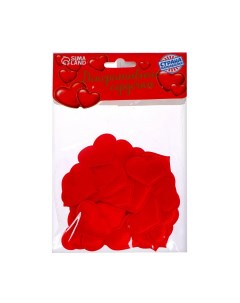 Сердечки декоративные набор 50 шт 3 2 см цвет красный Страна карнавалия