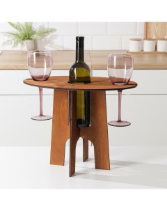 Столик поднос для вина и двух бокалов 40 25 30 см Доляна