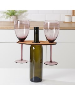 Подставка для вина и двух бокалов 10 22 1 см Доляна