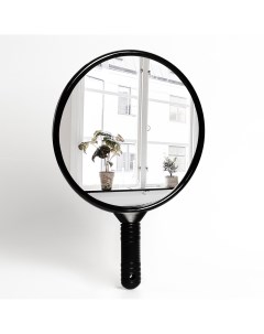 Зеркало с ручкой d зеркальной поверхности 24 5 см цвет черный Queen fair