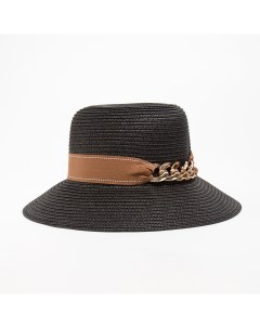 Шляпа женская с цепочкой цвет черный р р 58 Minaku
