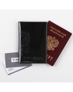 Обложка для паспорта 5131 mr president цвет черный натуральная кожа Nobrand