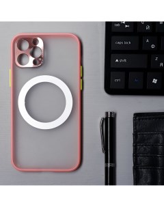 Чехол luazon для iphone 12 pro поддержка magsafe с окантовкой пластиковый розовый Luazon home